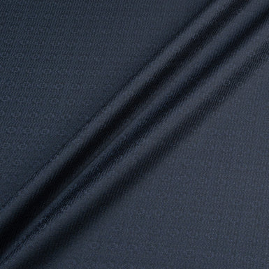 Midnight Blue Jacquard Pure wool Suiting