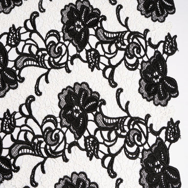 Monochrome Floral Guipure Lace (A 2.65m Piece)