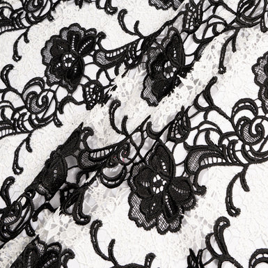 Monochrome Floral Guipure Lace (A 2.65m Piece)