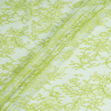 Lime Green Floral Chantilly Lace (A 2.70m Piece)