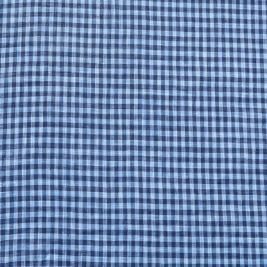 Two-Tone Blue Gingham Linen