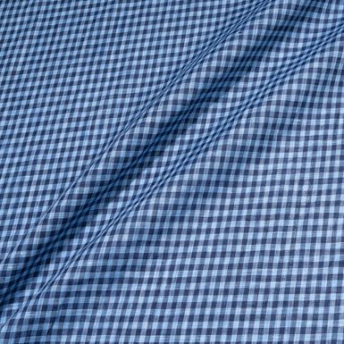 Two-Tone Blue Gingham Linen