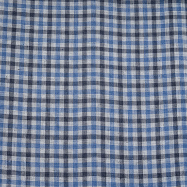 Grey & Blue Checkered Linen