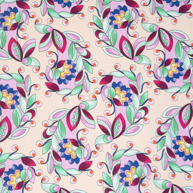 Multi-Coloured Blush Printed Luxury Cotton