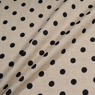 Black Spotted Oatmeal Linen