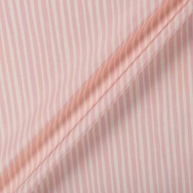 Baby Pink 'Striped' Pure Silk Cream Faille