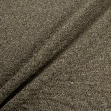 Stone Brown & Khaki Double Faced Wool Jersey