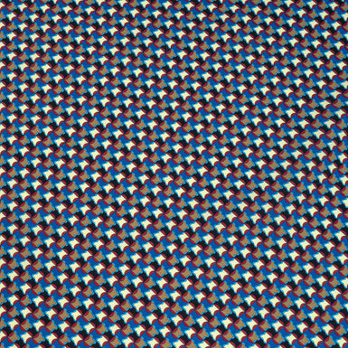 Brown, Blue, Black Geo Printed Luxury Cotton (A 2.20m Piece)
