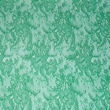 Green Chantilly Lace Printed Cotton Voile