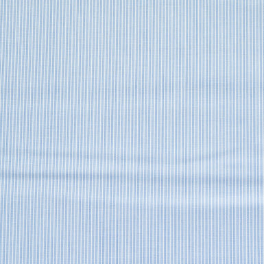 Blue Double Striped Superfine Shirting Cotton