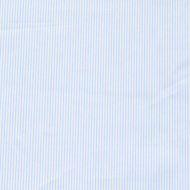 Fine Blue Pinstripe Pure Shirting Cotton