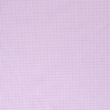 Pink & White Checked Jacquard Cotton Shirting
