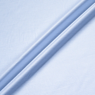 Rich Blue 'Stitch' Jacquard Pure Cotton