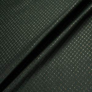Forest Green Metallic Lattice Brocade