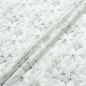 Pale Grey Floral Printed Silk Chiffon (A 2.25m Piece)