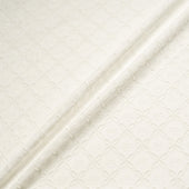 Geometric Open Work Embroidered Ivory Cotton