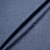 Blue Checkered Pure Linen