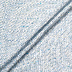Baby Blue & White Woven Bouclé