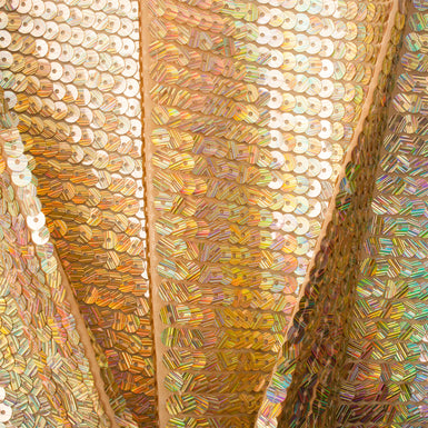 Schlaepfer Gold Iridescent 'Disc' Sequins