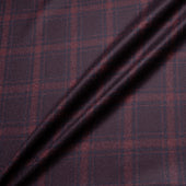 Blue & Burgundy Wool & Cashmere Flannel
