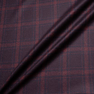 Blue & Burgundy Wool & Cashmere Flannel