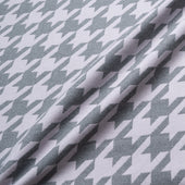 Double Faced Houndstooth Printed Pure Wool