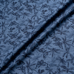 Butterfly Printed Stretch Cotton Denim