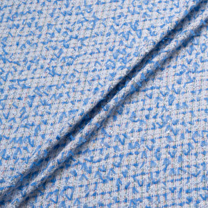 Blue & Multi Cotton Blend Bouclé