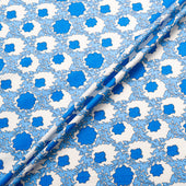 Royal Blue Geometric Printed Luxury Cotton