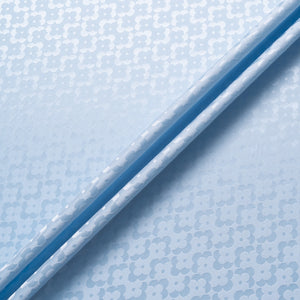 Baby Blue Geo Floral Jacquard Pure Silk