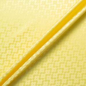 Lemon Geo Floral Jacquard Pure Silk