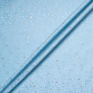 Baby Blue Metallic Spot Jacquard Silk