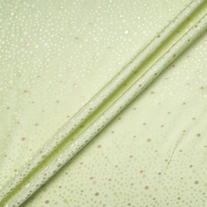 Green Metallic Spot Jacquard Silk