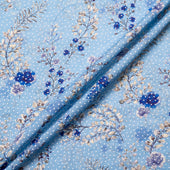 Blue Floral Vision Printed Blue Linen