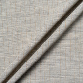 Oatmeal Striped Linen & Cotton Blend