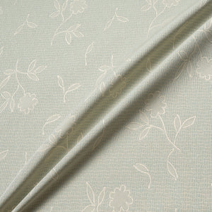 Pale Green & Cream Floral Jacquard Brocade
