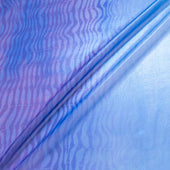 Blue & Purple Metallic Printed Silk Chiffon