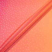 Spotted Pink & Orange Ombré Silk Georgette