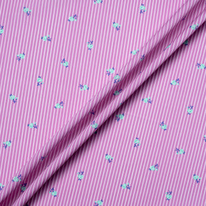 Green Floral Striped Pink Superfine Cotton