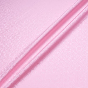 Baby Pink Geo Jacquard Pure Silk