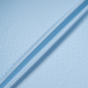 Sky Blue Geo Jacquard Pure Silk