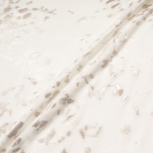 Pale Gold Metallic Jacquard Ivory Silk
