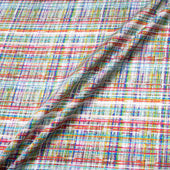 Multi-Coloured 'Bouclé' Printed Pure Cotton