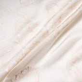 Butterfly Vision Printed Pale Nude Silk Organza
