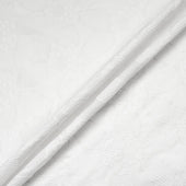 White Floral Embroidered Cotton Voile