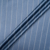 Slate Blue Striped Trofeo Pure Wool Suiting
