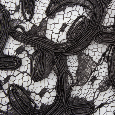 Black Heavy Corded Lace