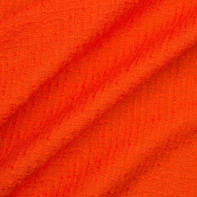 Bright Orange Wool Bouclé