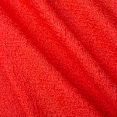 Vibrant Red Wool Bouclé