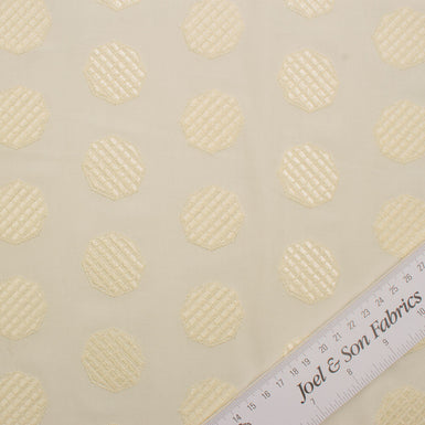 Icecream Yellow Scalloped Cotton Embroidery